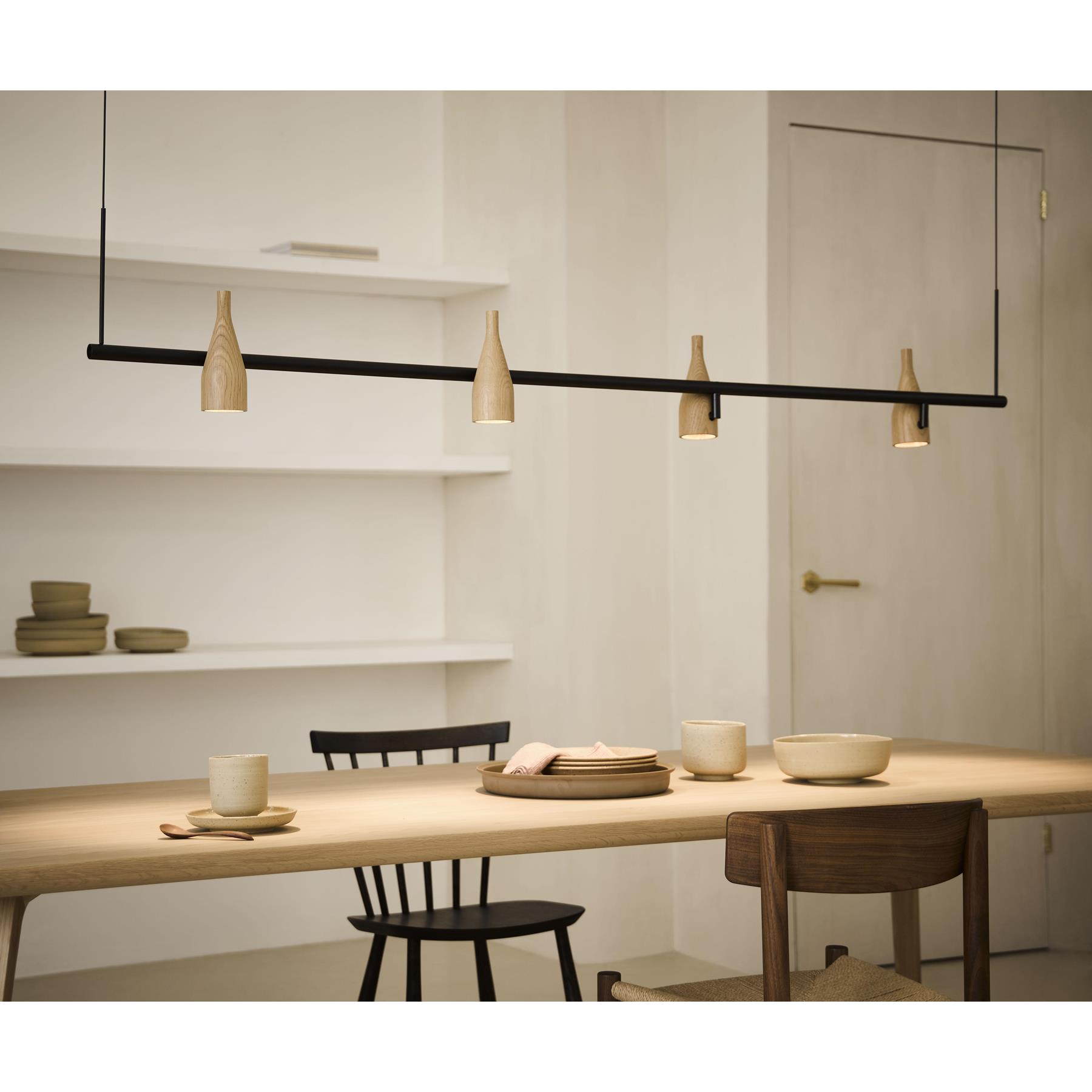 Hollands Licht Timber Line 4 hanglamp LED eiken
