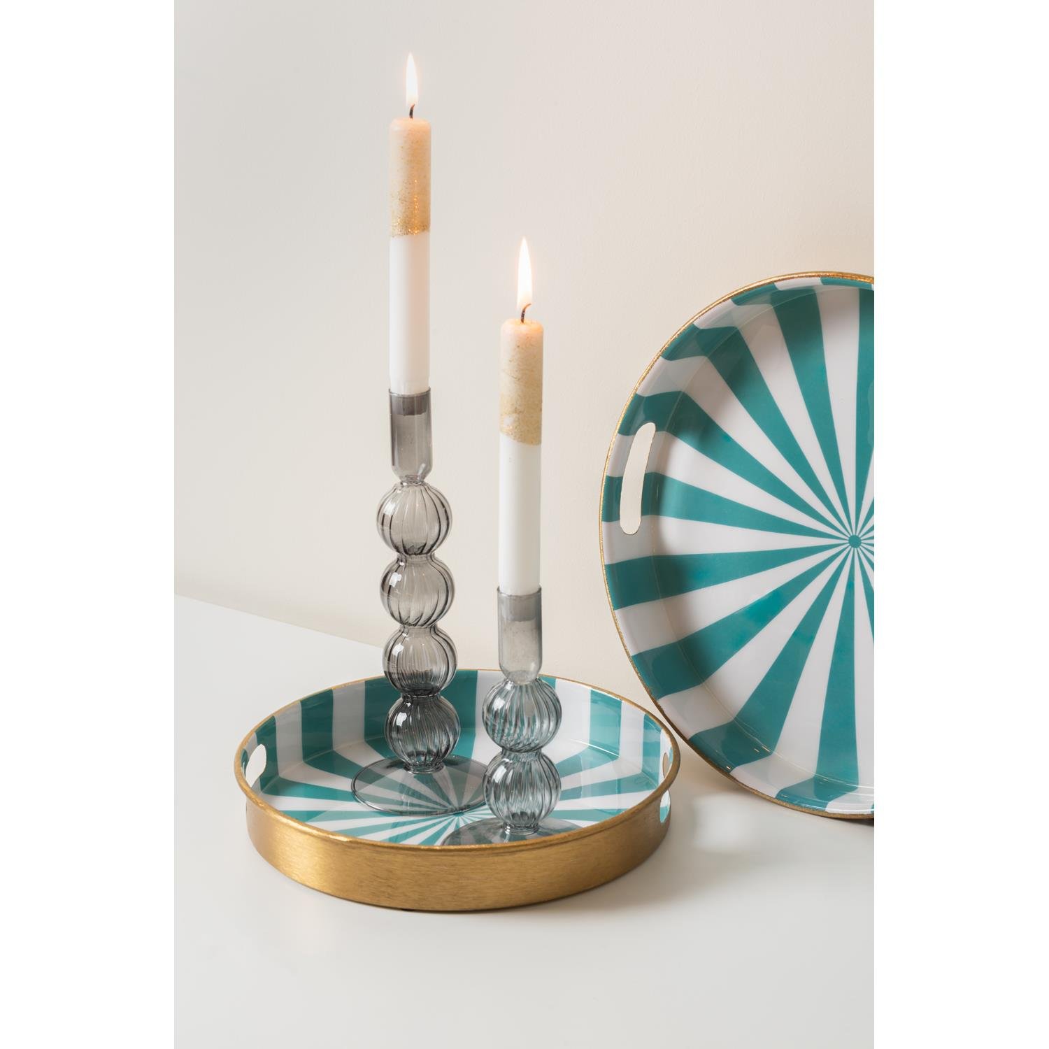 present time - Tray Set Candy Swirl, Set of 2pcs