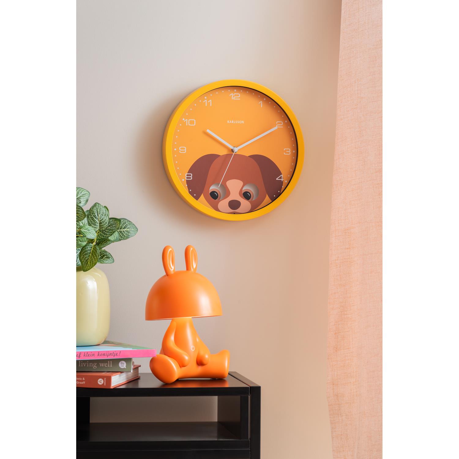 Karlsson - Wall Clock Peekaboo Dog