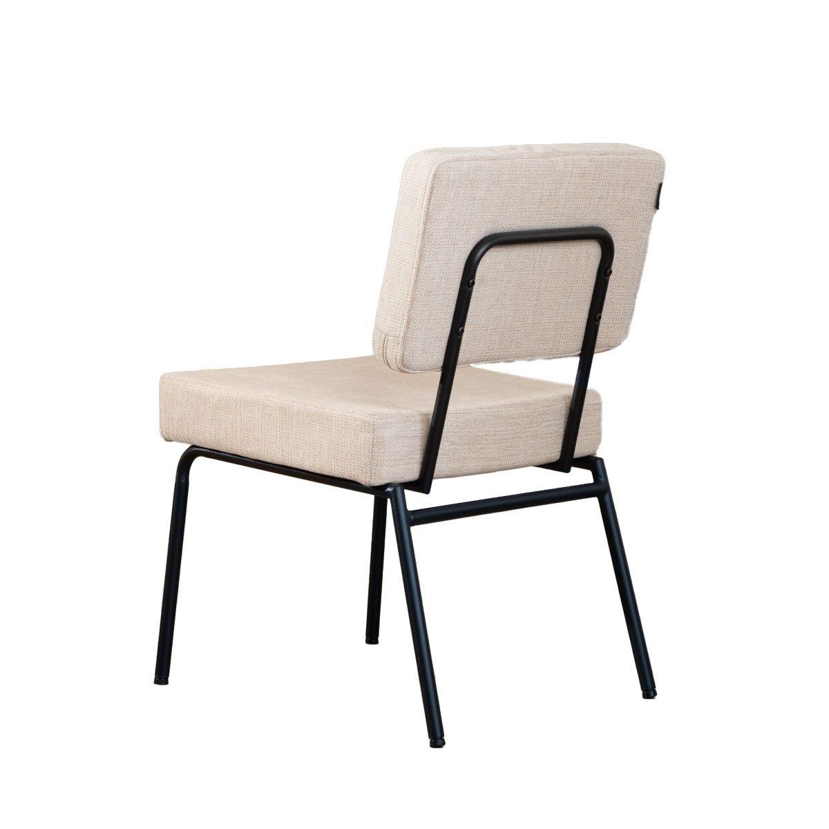 Bronx71 Scandinavische eetkamerstoel Espen beige gerecyclede stof