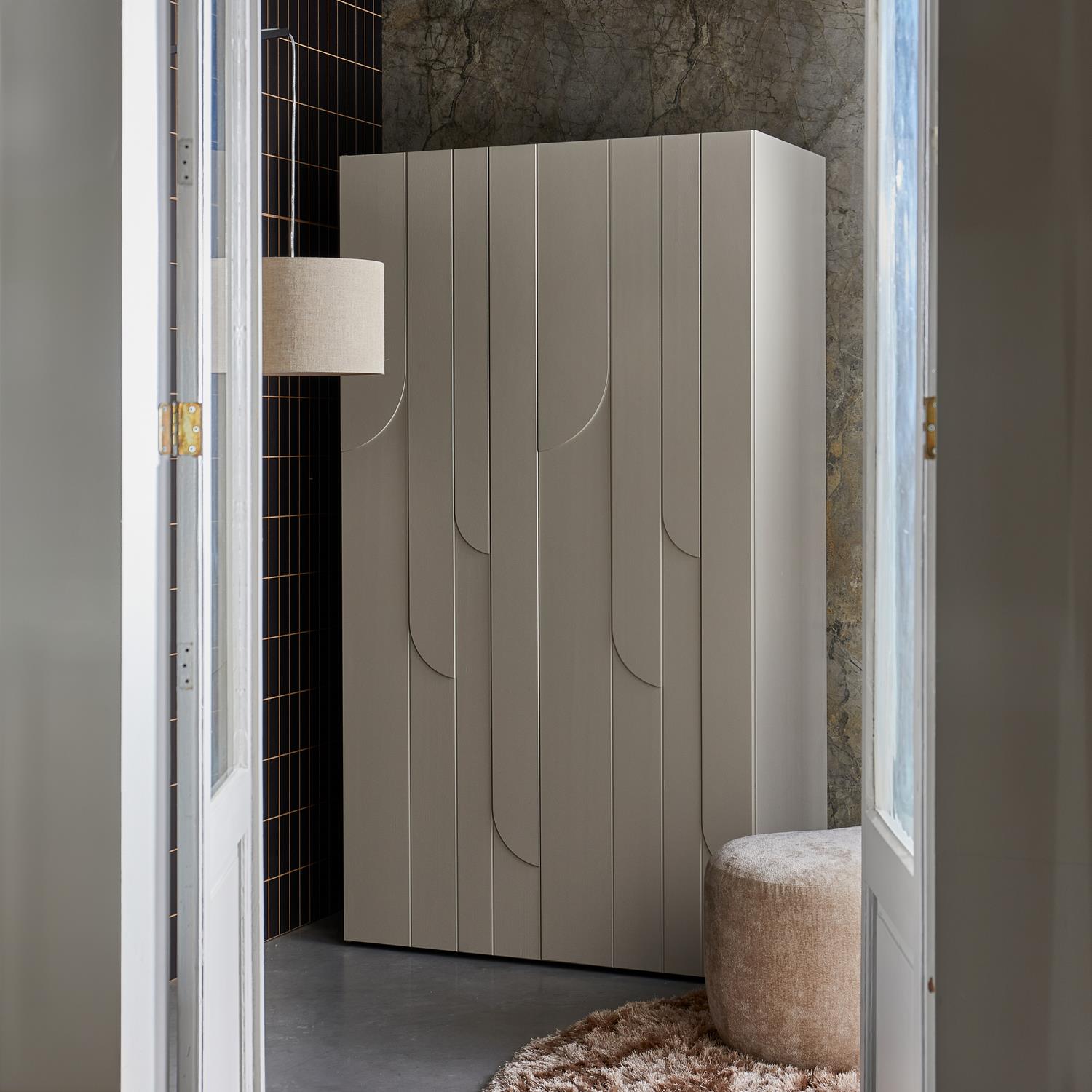 WOOOD Rain 2-deurs kledingkast - Grenen - Dust - 200x110x57