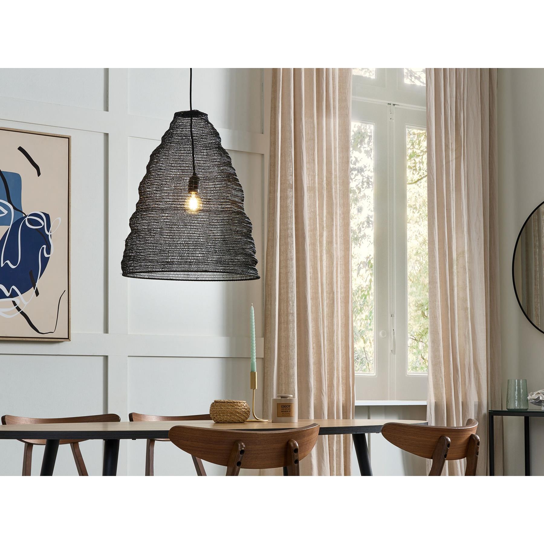Beliani - PARBATI - Hanglamp - Zwart - Mesh