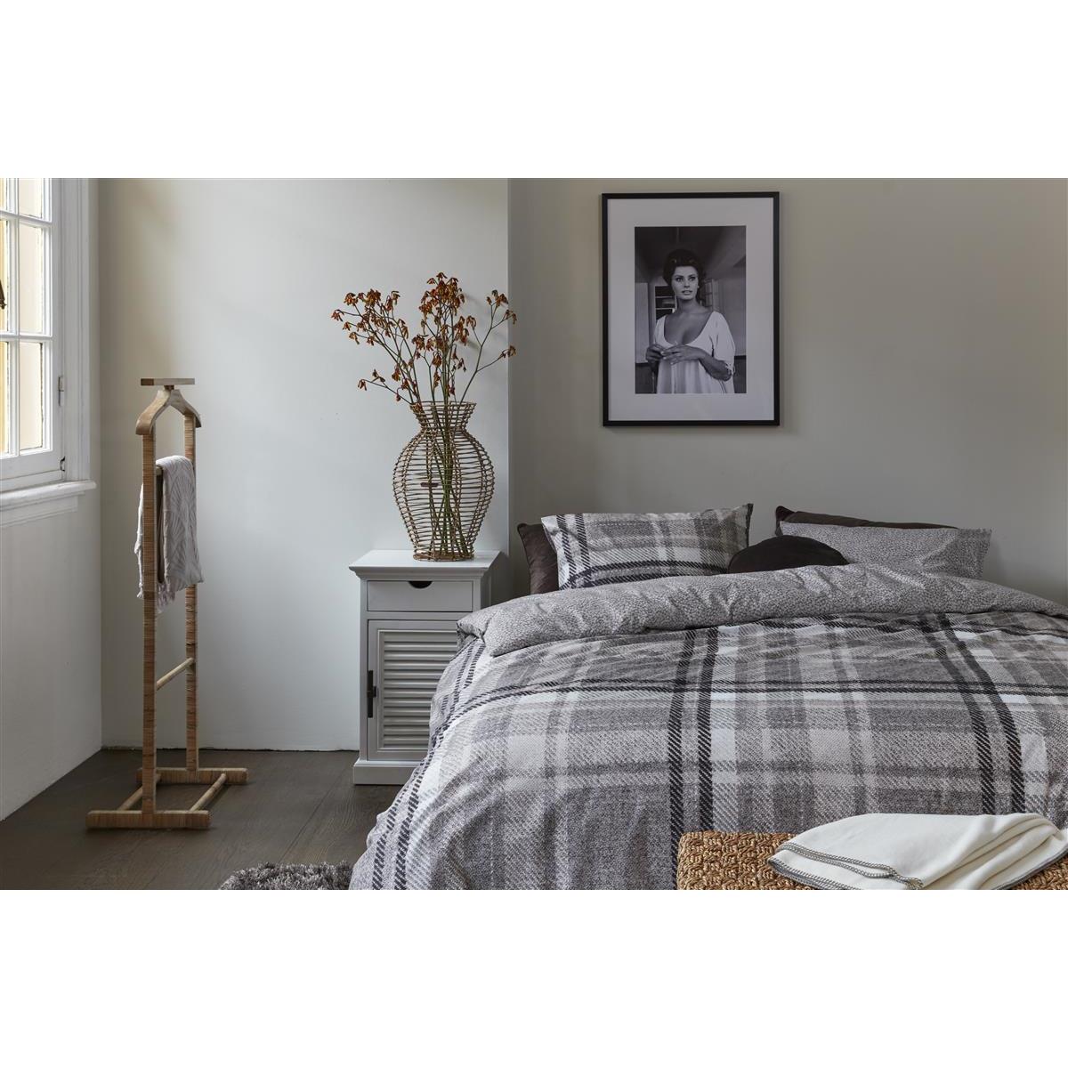 Riviera Maison Cozy Check  Dekbedovertrek - 140x200/220 - Zand