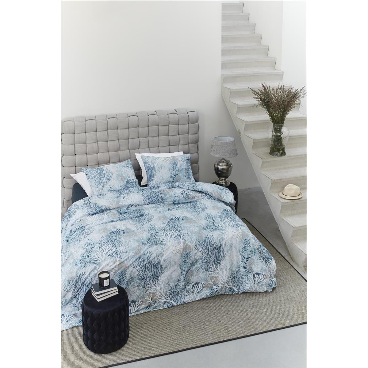 Riviera Maison Calm Coral  Dekbedovertrek - 240x200/220 - Blauw