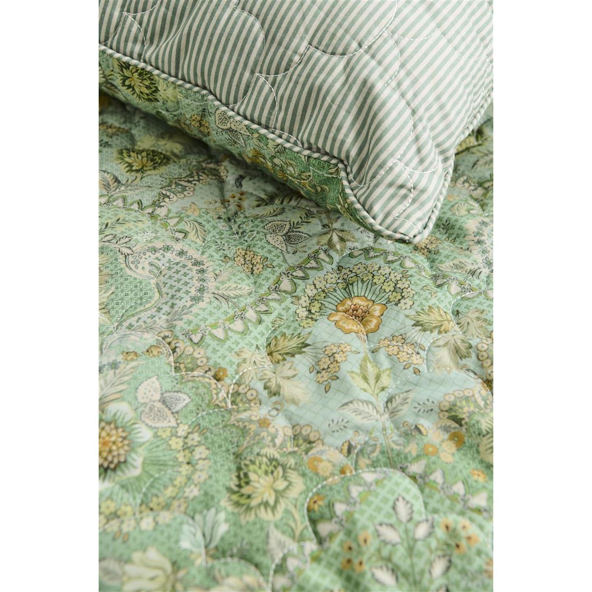 Pip Studio Saluti Piccoli Quilt Sprei - 270x260 cm - Groen