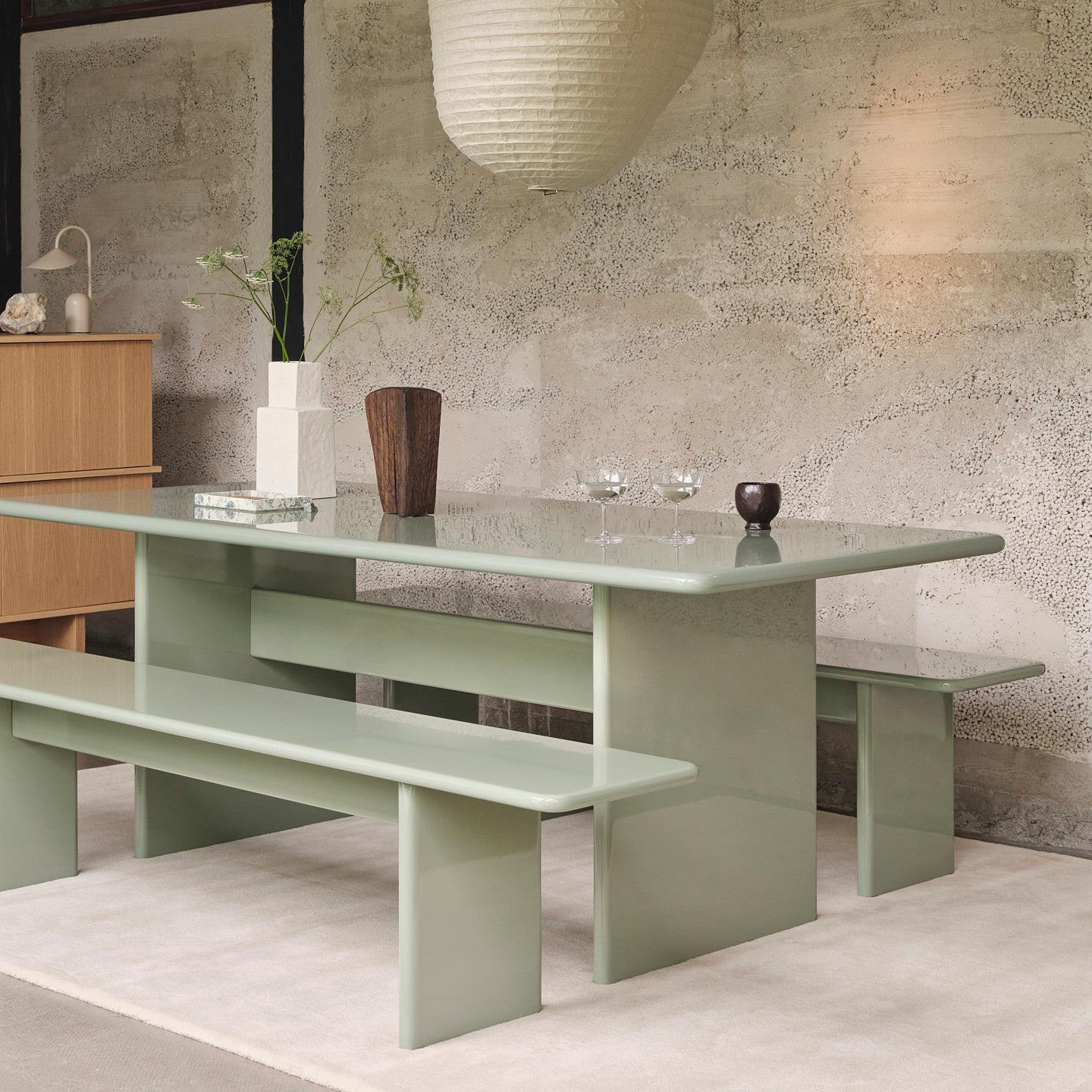 ferm LIVING Rink Bankje - B 200 cm - Tea Green