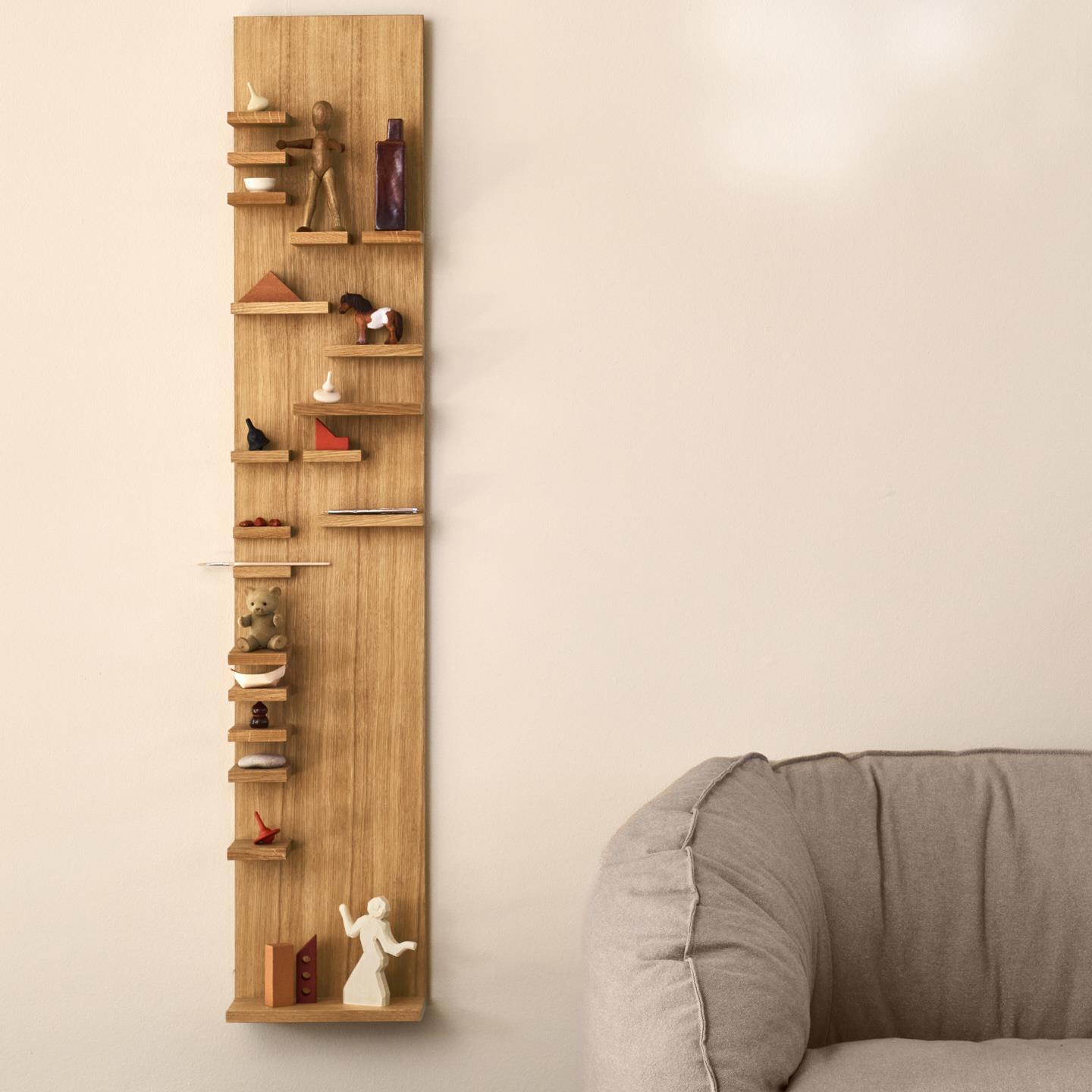 ferm LIVING Parade Wandplank - H 140 cm - Oiled Oak