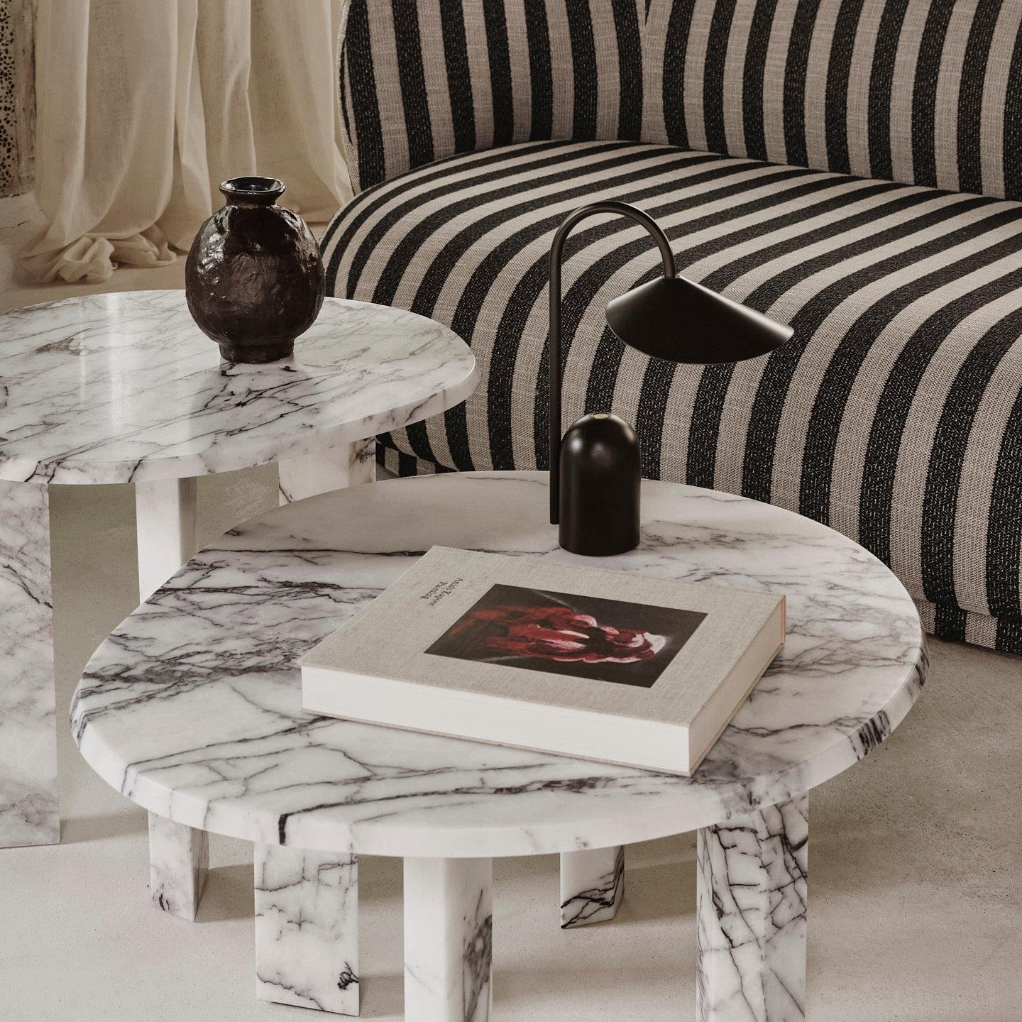 ferm LIVING Taula Salontafel - White / Charcoal