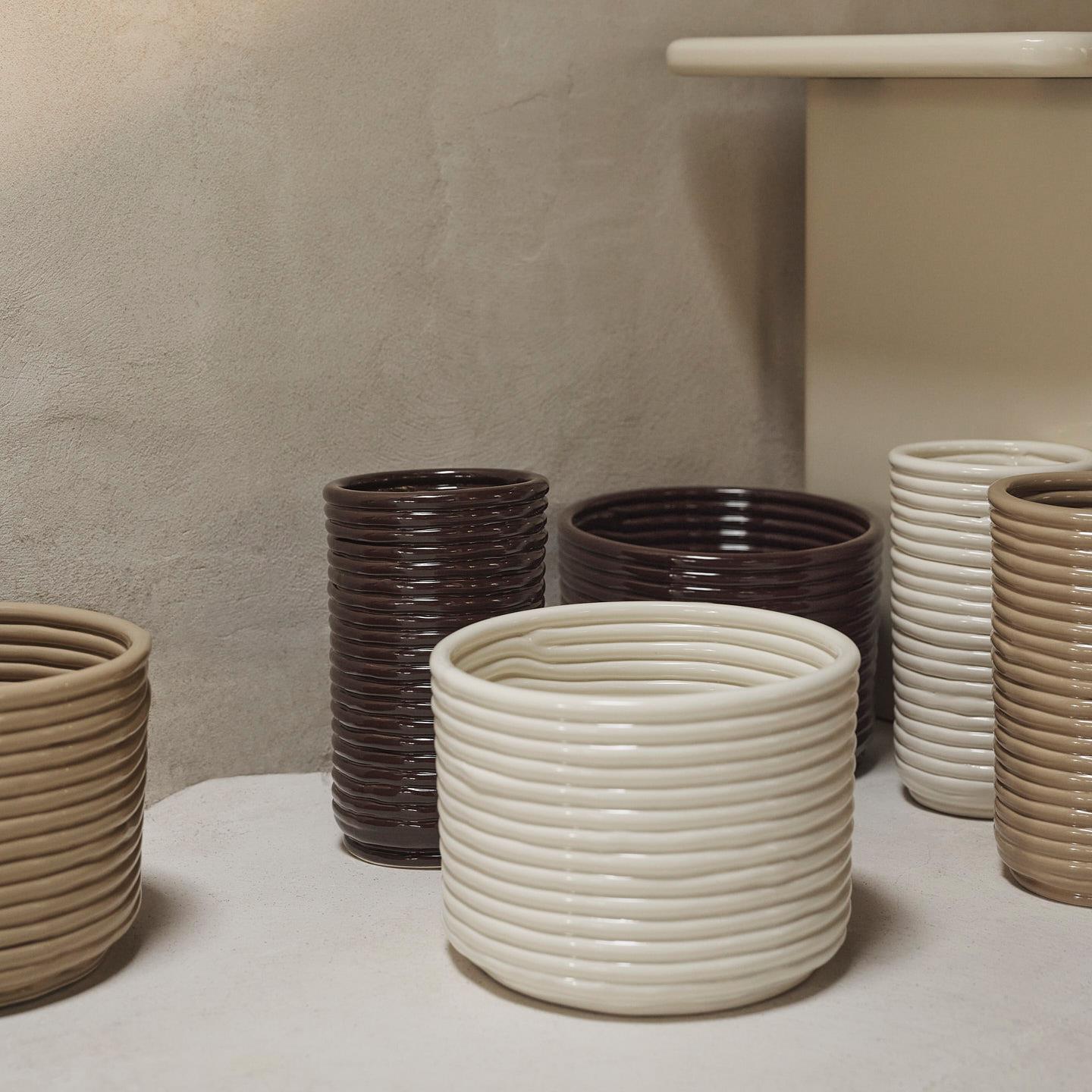 ferm LIVING Corduroy Vaas - Off-White