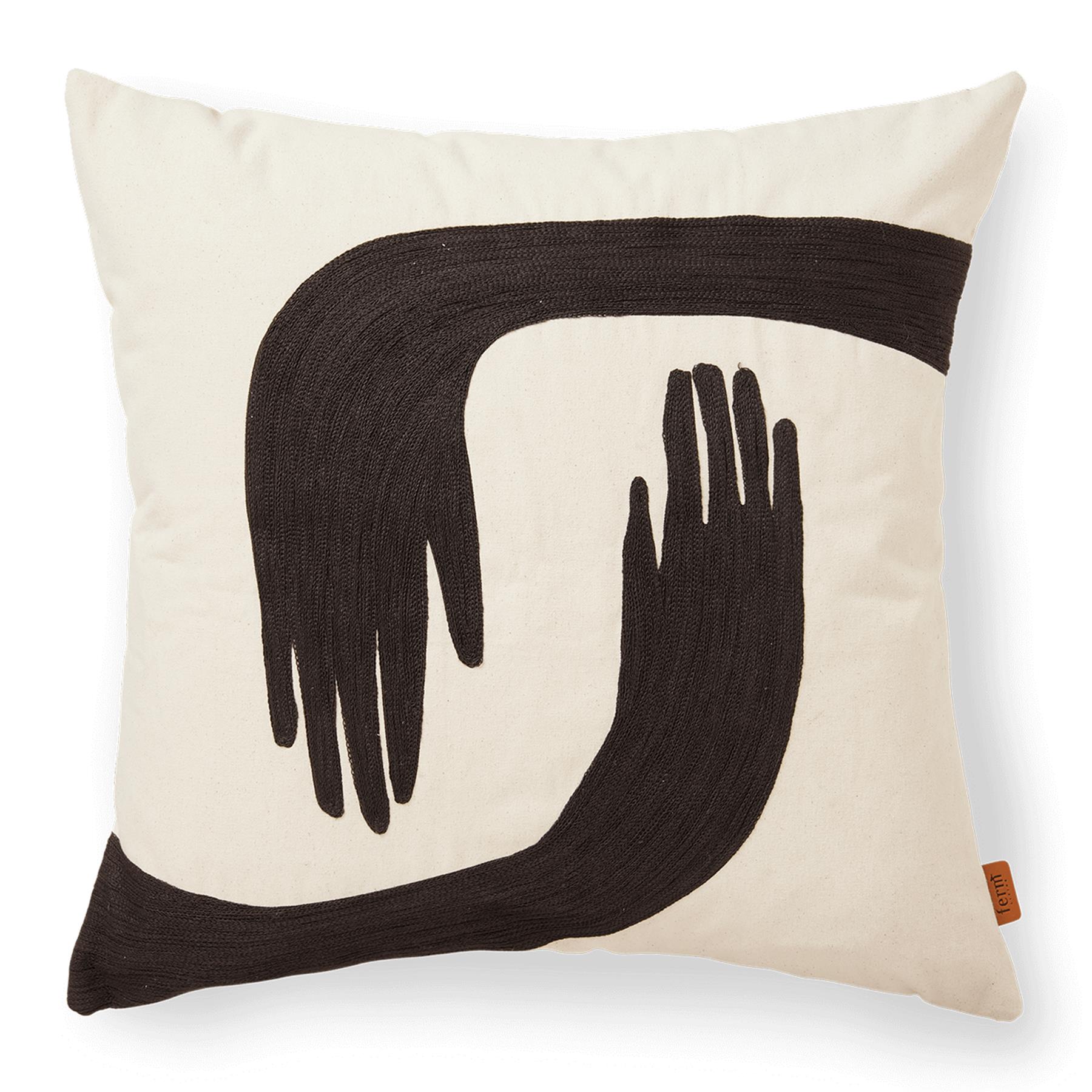 ferm LIVING Pose Sierkussen - Coffee / Undyed