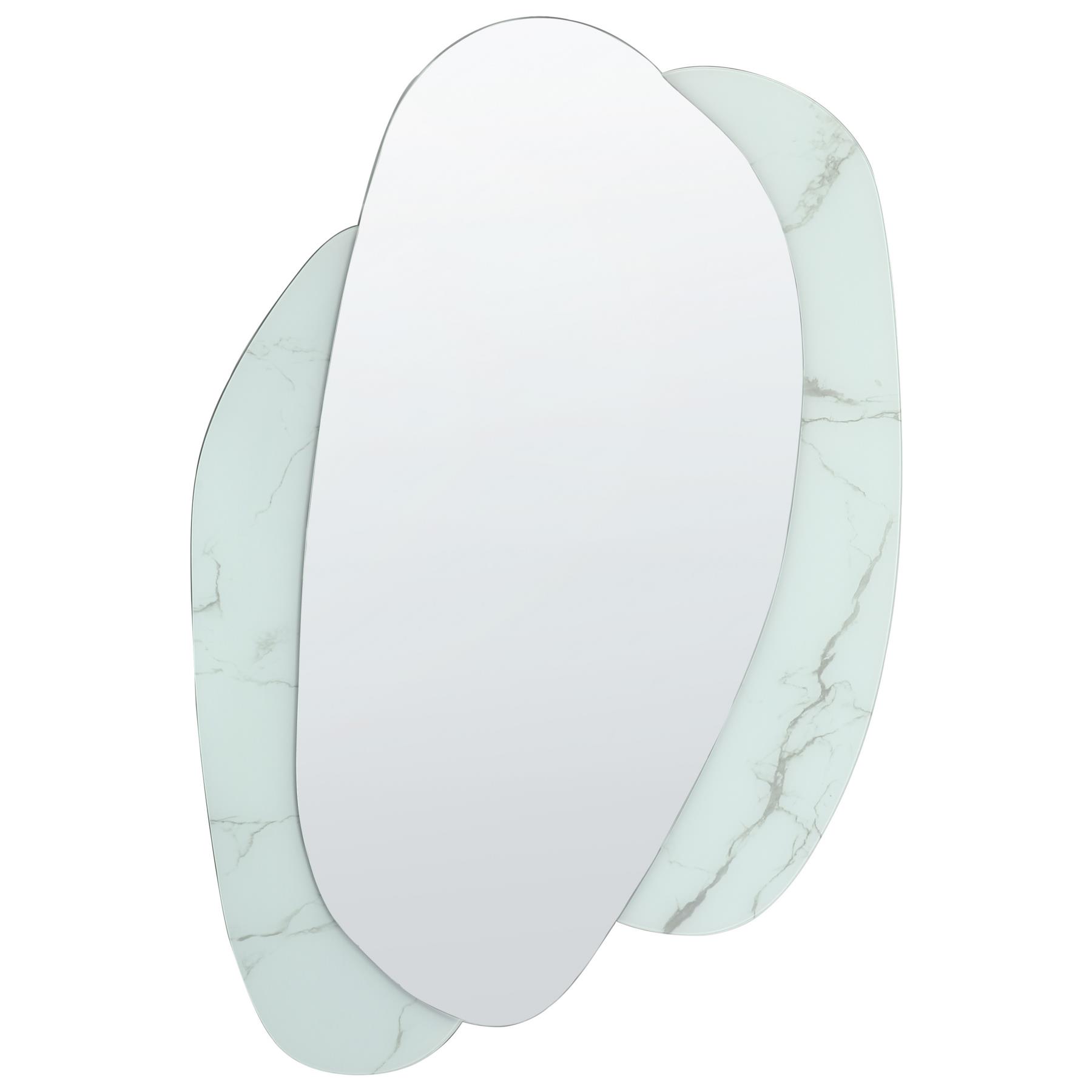 Beliani - PANNES - Wandspiegel - Wit - 80 x 117 cm - Glas