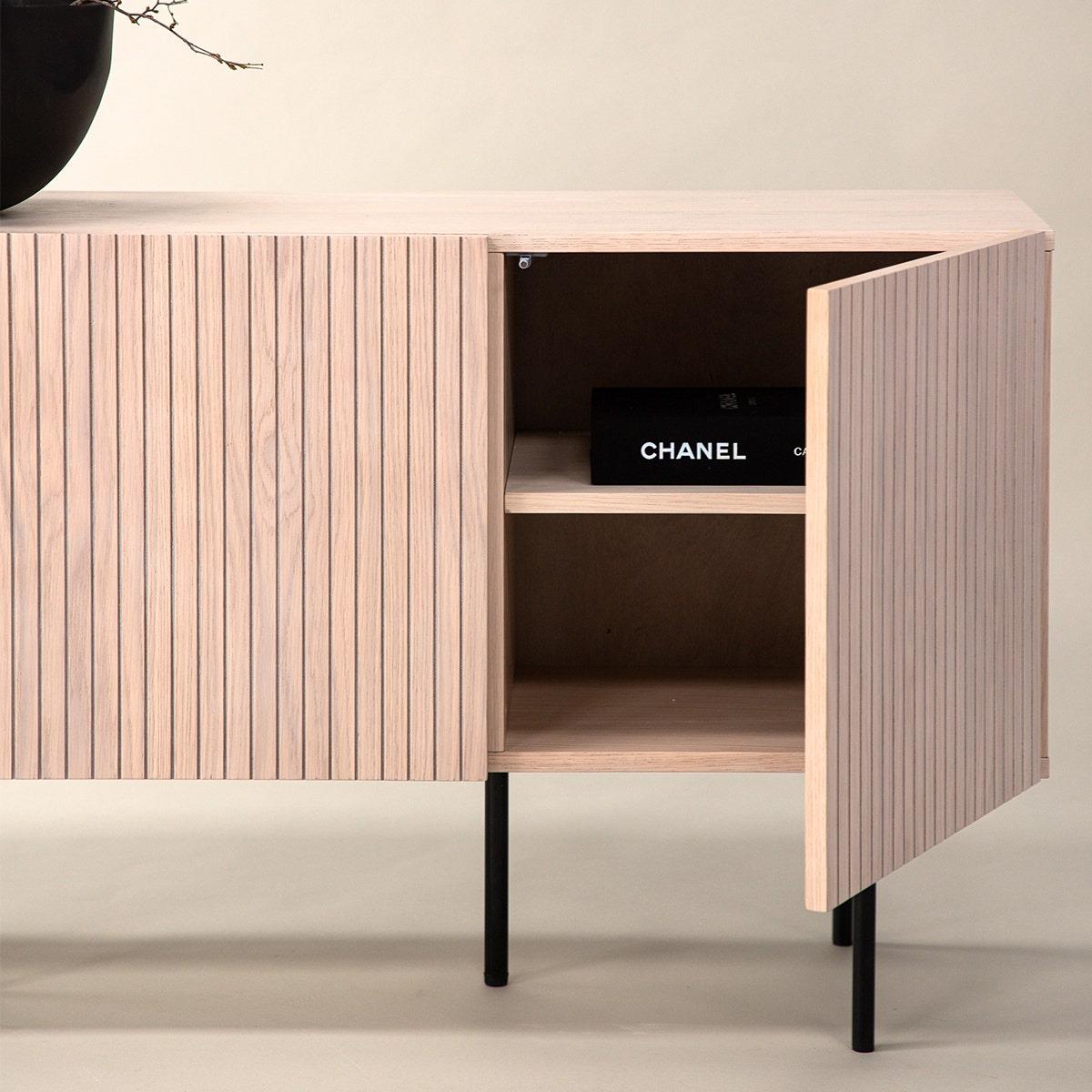 Nest living Ingmar Dressoir Whitewash - Hout - Metalen Poten - B 150