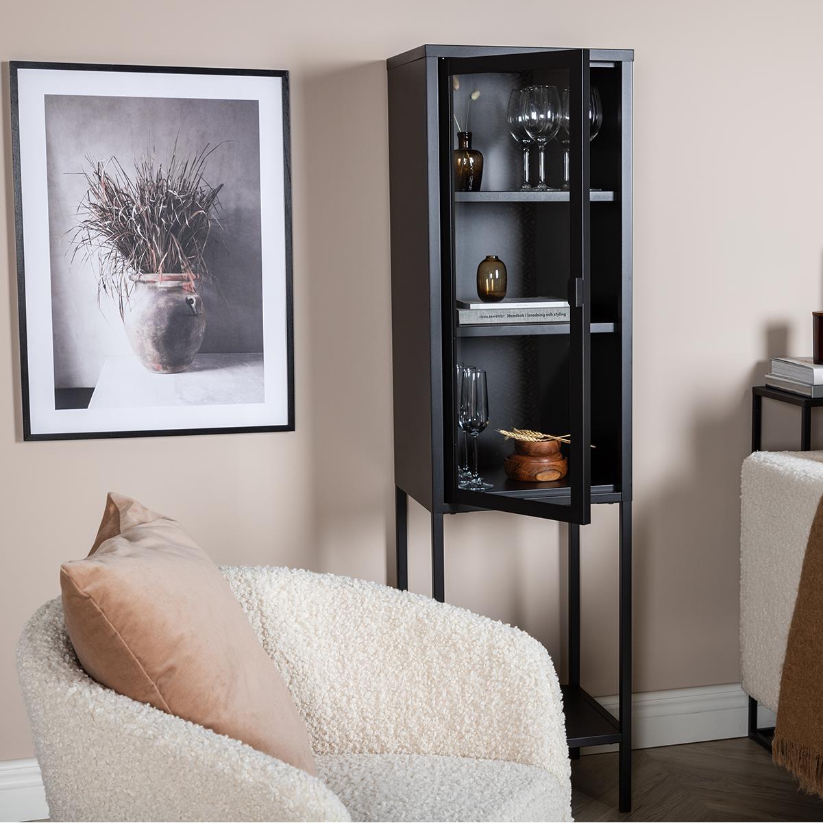 Nest living Olivine Claes Metalen Vitrinekast met Glazen Deuren B 40,5