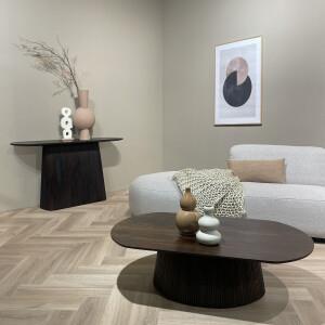 Livingfurn - Wandtafel Salvator Walnut 140cm - Mangohout