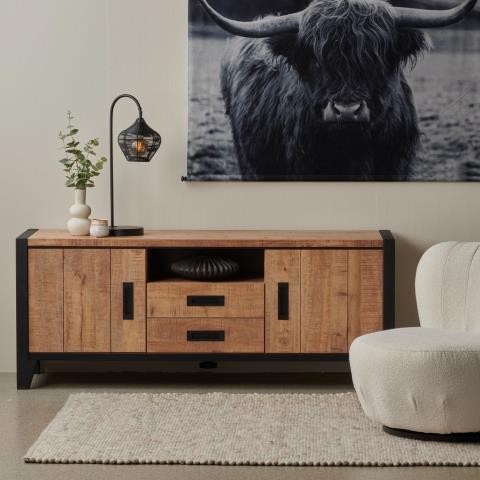 TV-Meubel Tilburg - Hout - Mango|Hout - Naturel - MDF