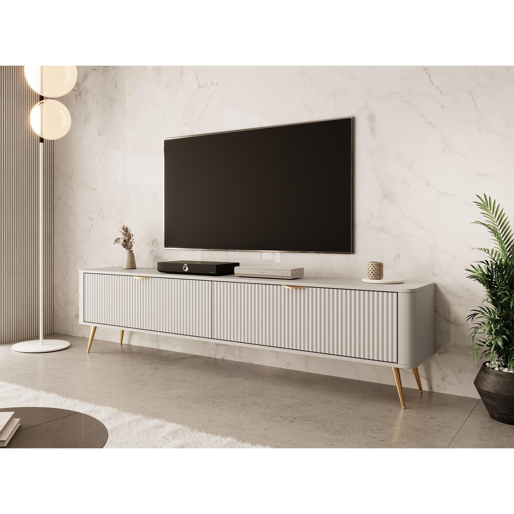 Meubella TV-Meubel Lima - Beige - 200 cm