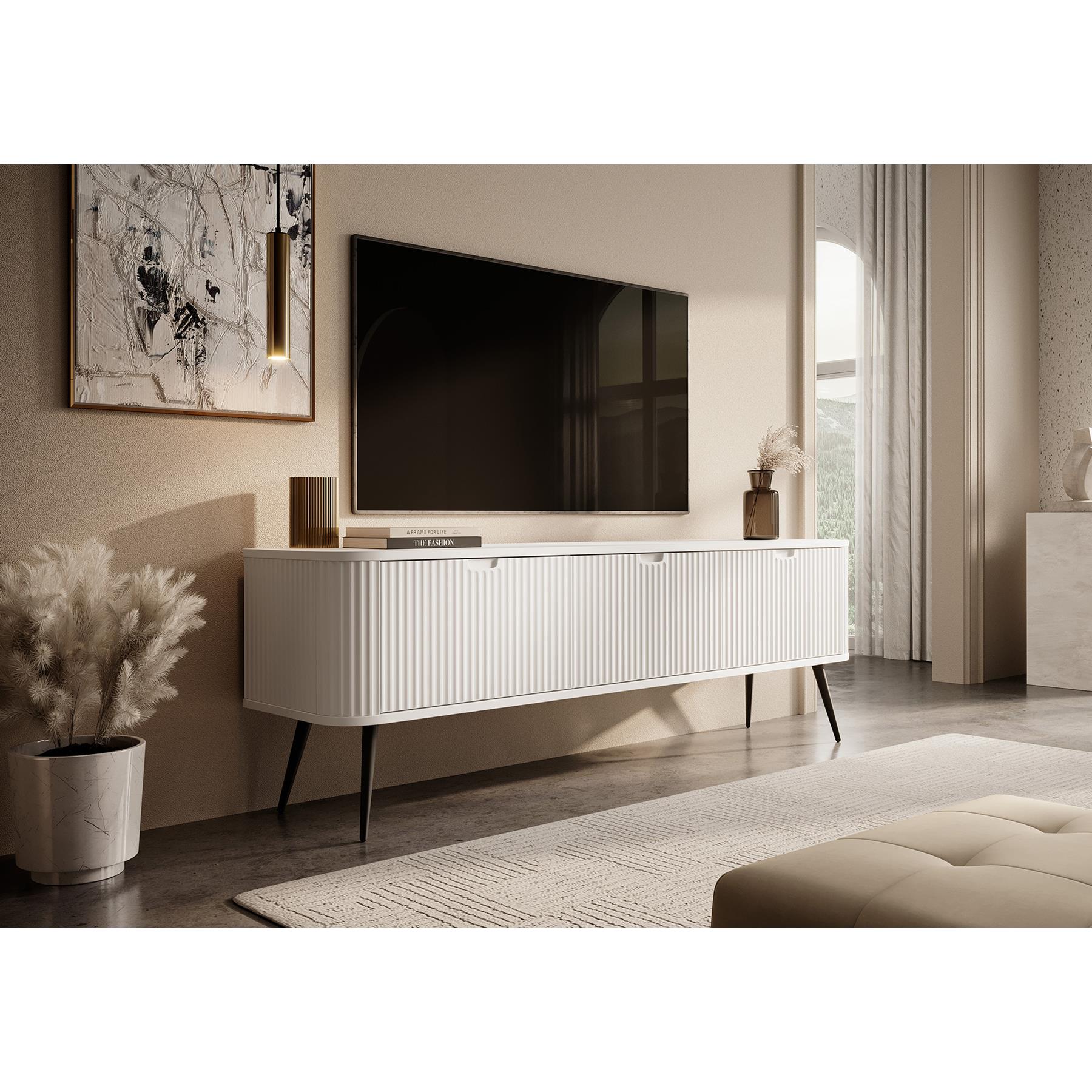 Meubella TV-Meubel Zakari - Wit - 168 cm