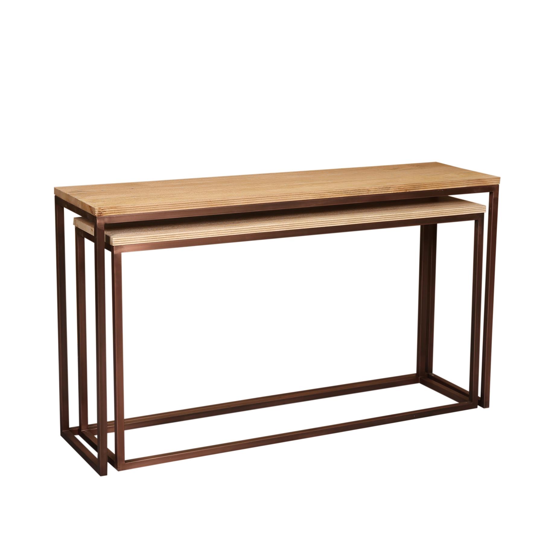 PTMD Zoah Copper mango wood rectangle sidetable SV2
