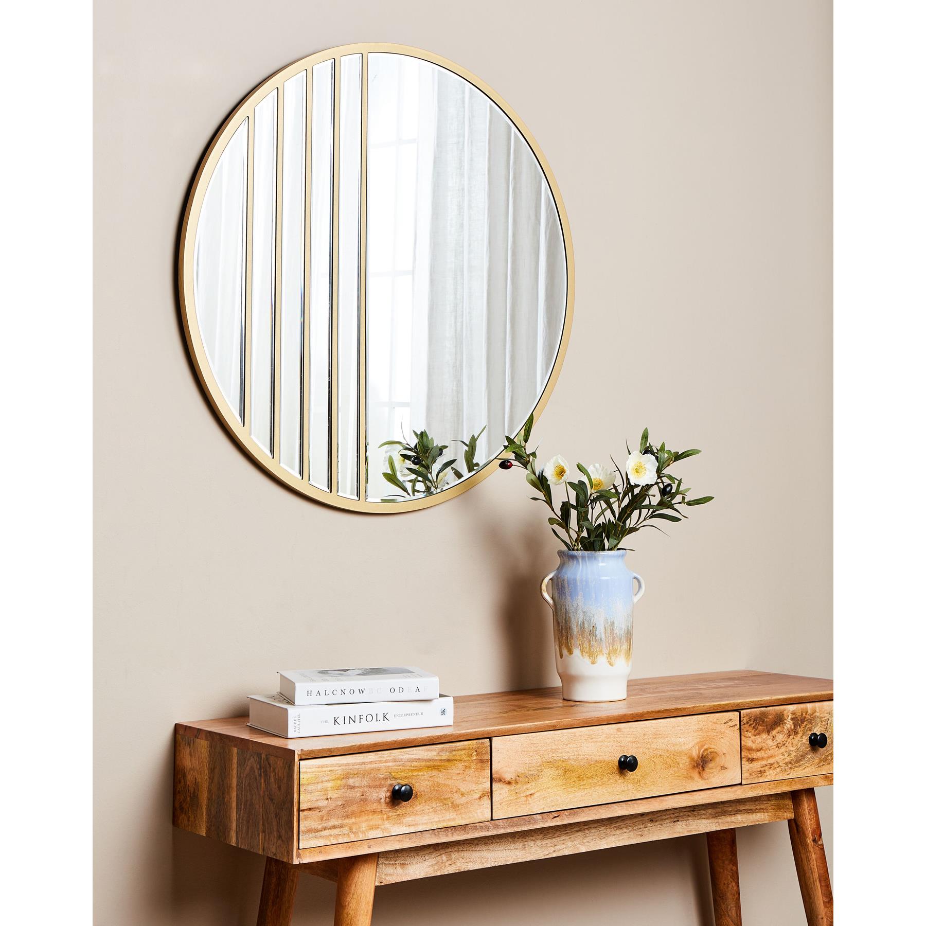 Beliani - COUST - Wandspiegel - Goud - 80 x 80 cm - MDF