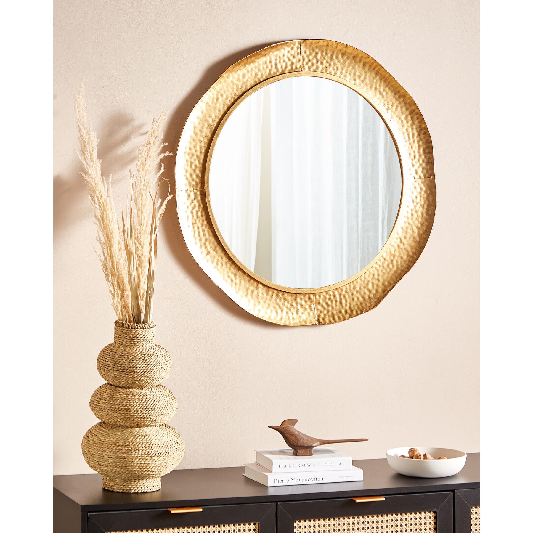 Beliani - MERCY - Wandspiegel - Goud - ⌀ 68 cm - Metaal