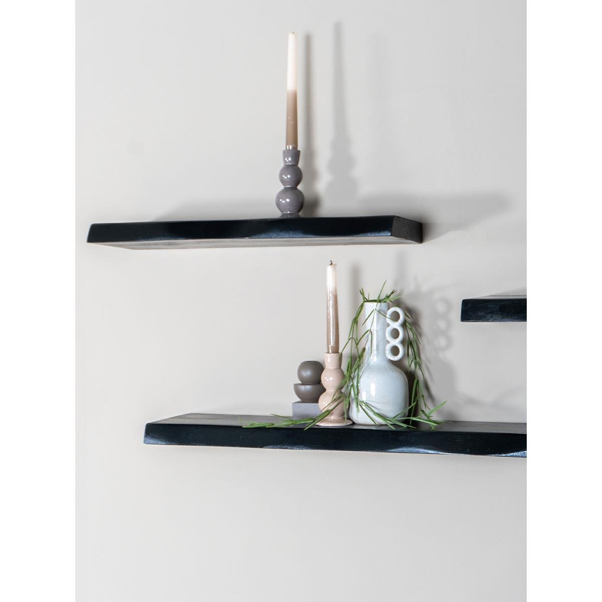 Home67 - Wandplank Pure Zwart Mangohout 60 cm