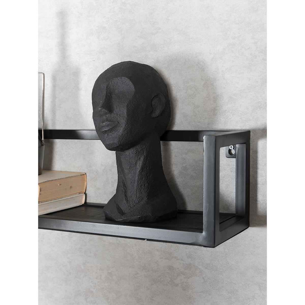 Home67 - Wandplank Vintage Zwart Mangohout 140 cm