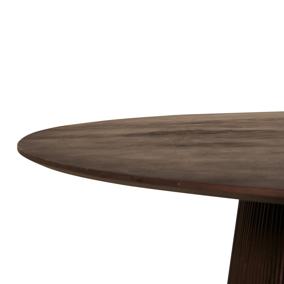 by fonQ Grand Eettafel Donkerbruin Mangohout - Ø 150 cm
