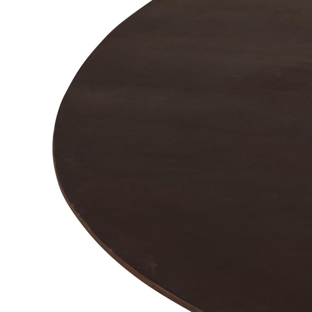 by fonQ Grand Eettafel Donkerbruin Mangohout - Ø 150 cm