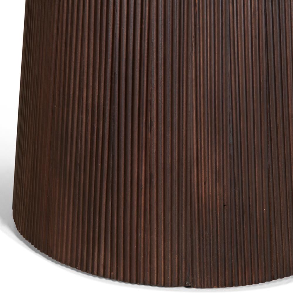 by fonQ Grand Eettafel Donkerbruin Mangohout - Ø 150 cm