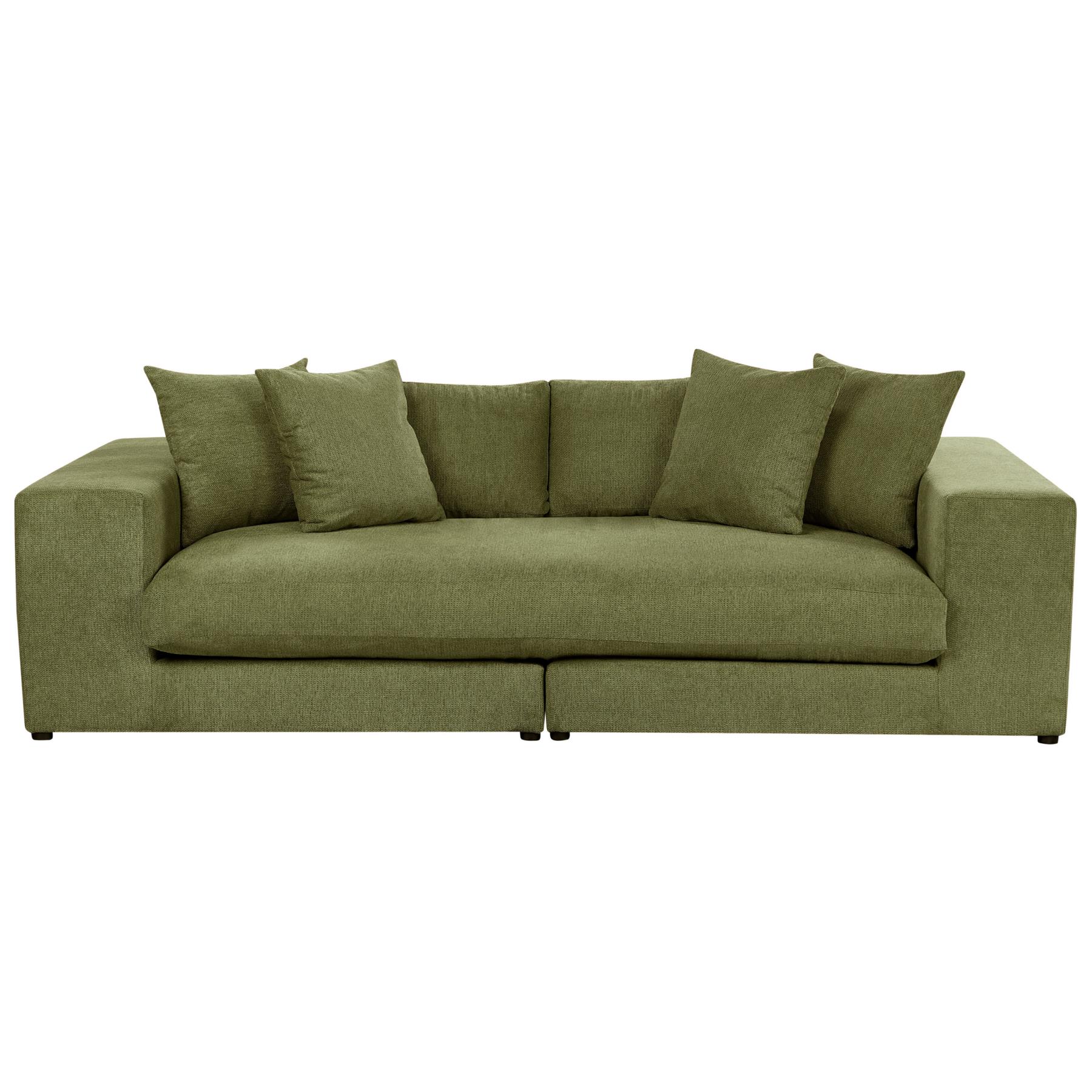 Beliani - GLORVIKA - Driezitsbank - Groen - Polyester
