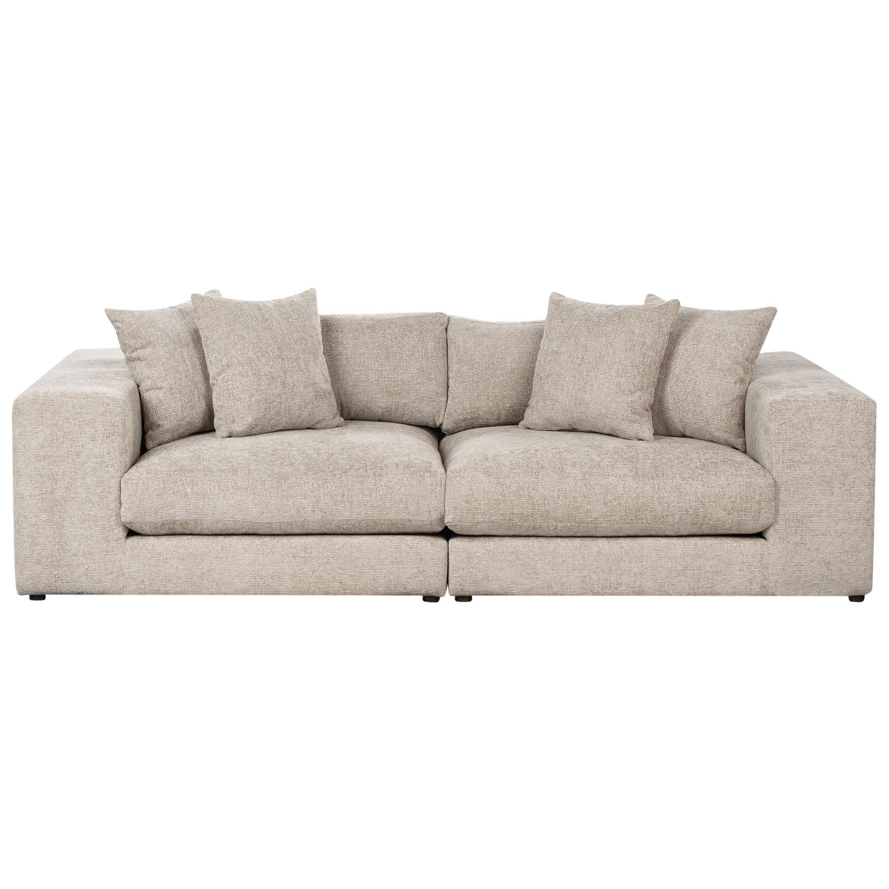 Beliani - GLORVIKA II - Driezitsbank - Taupe - Polyester