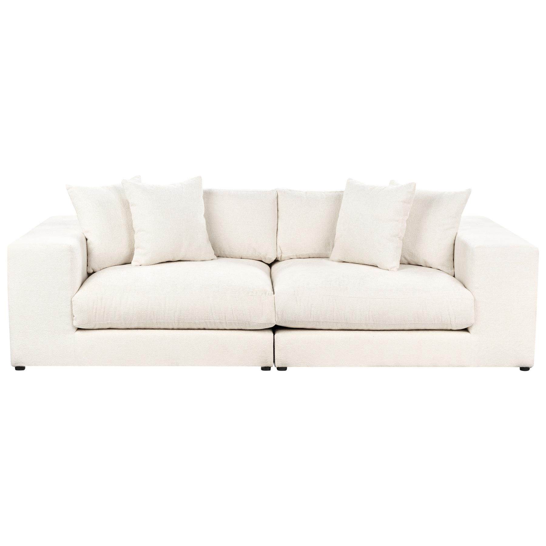 Beliani - GLORVIKA II - Driezitsbank - Wit - Polyester