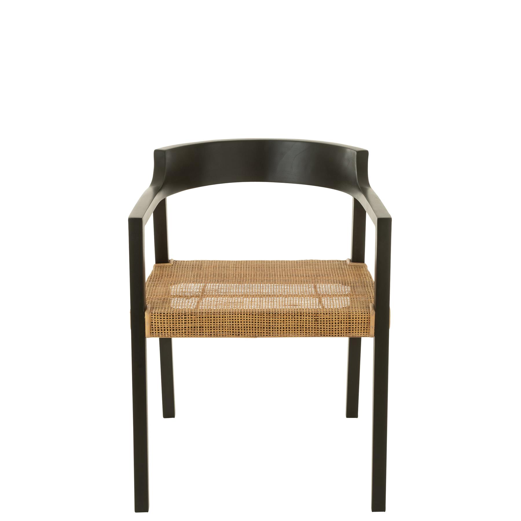 J-Line stoel Emma - hout - zwart|bruin