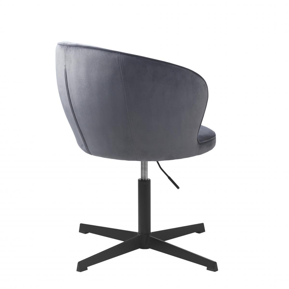Nordic Home Arvid bureau armstoel - velvet - grijs