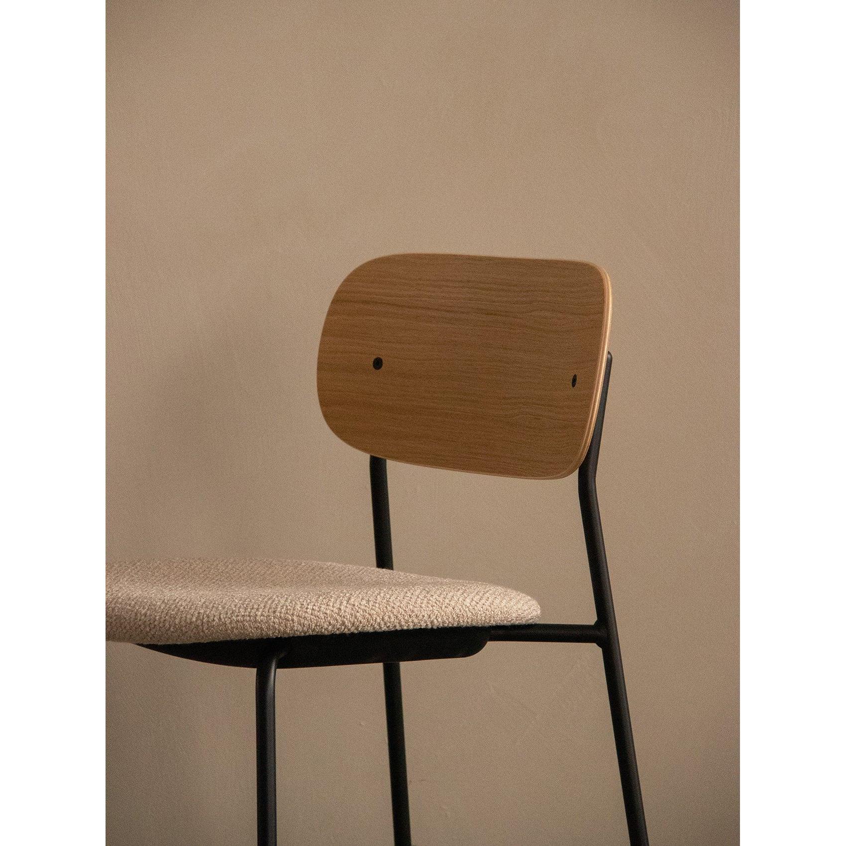 Audo Copenhagen Co Bar barkruk H105 zitting Bouclé 02 naturel eiken
