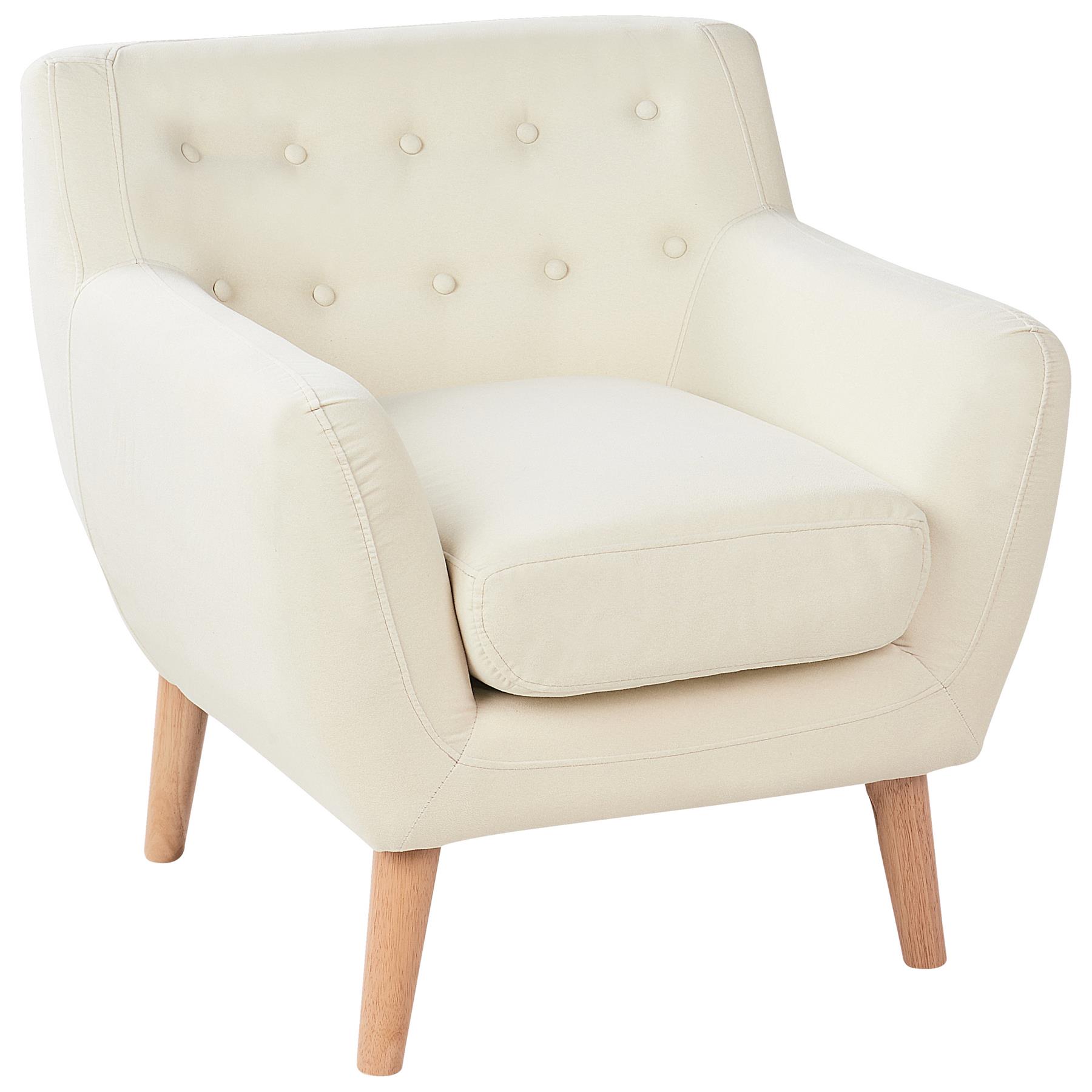 Beliani - MOTALA - Chesterfield fauteuil - Lichtbeige - Polyester