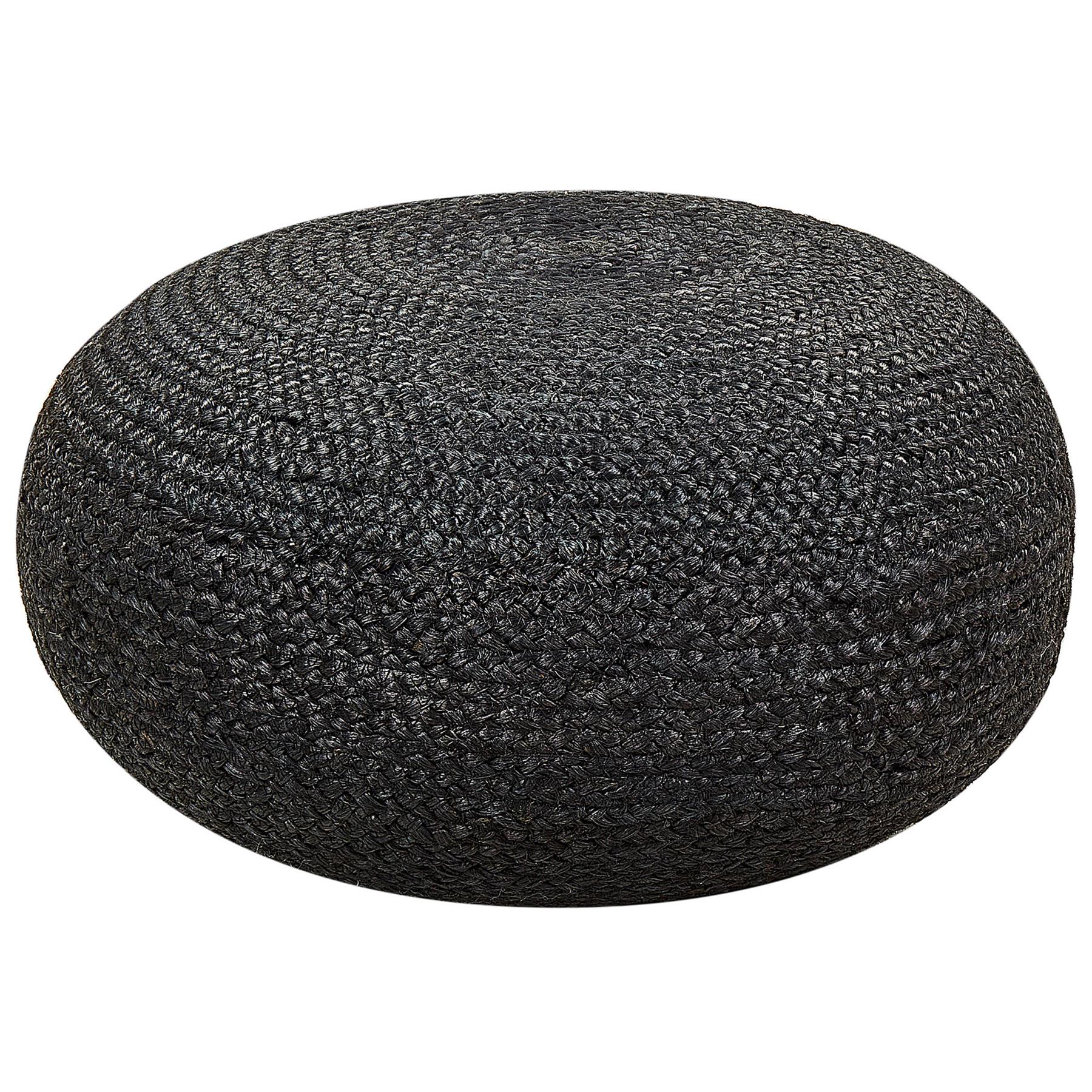 Beliani - TIFELT - Poef - Zwart - Jute