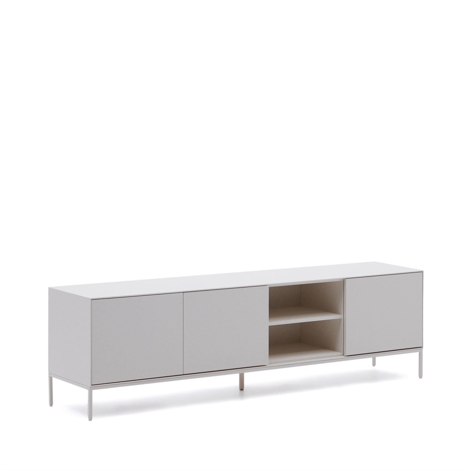 Kave Home - Vedrana-TV-meubel met 3 deuren witgelakt MDF 195 x 55 cm