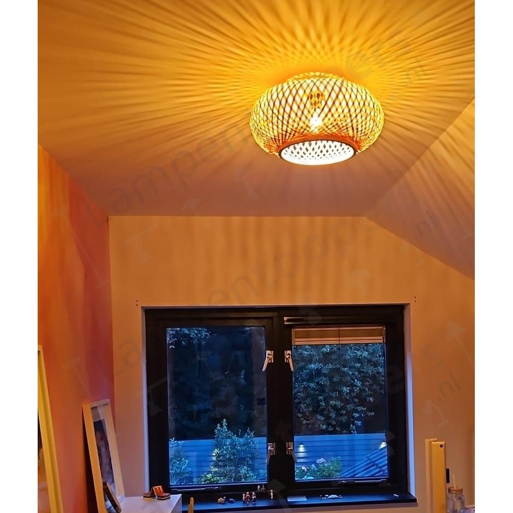 Anne Light & Home Plafondlamp Maze Bruin Ø 40cm 3128BE