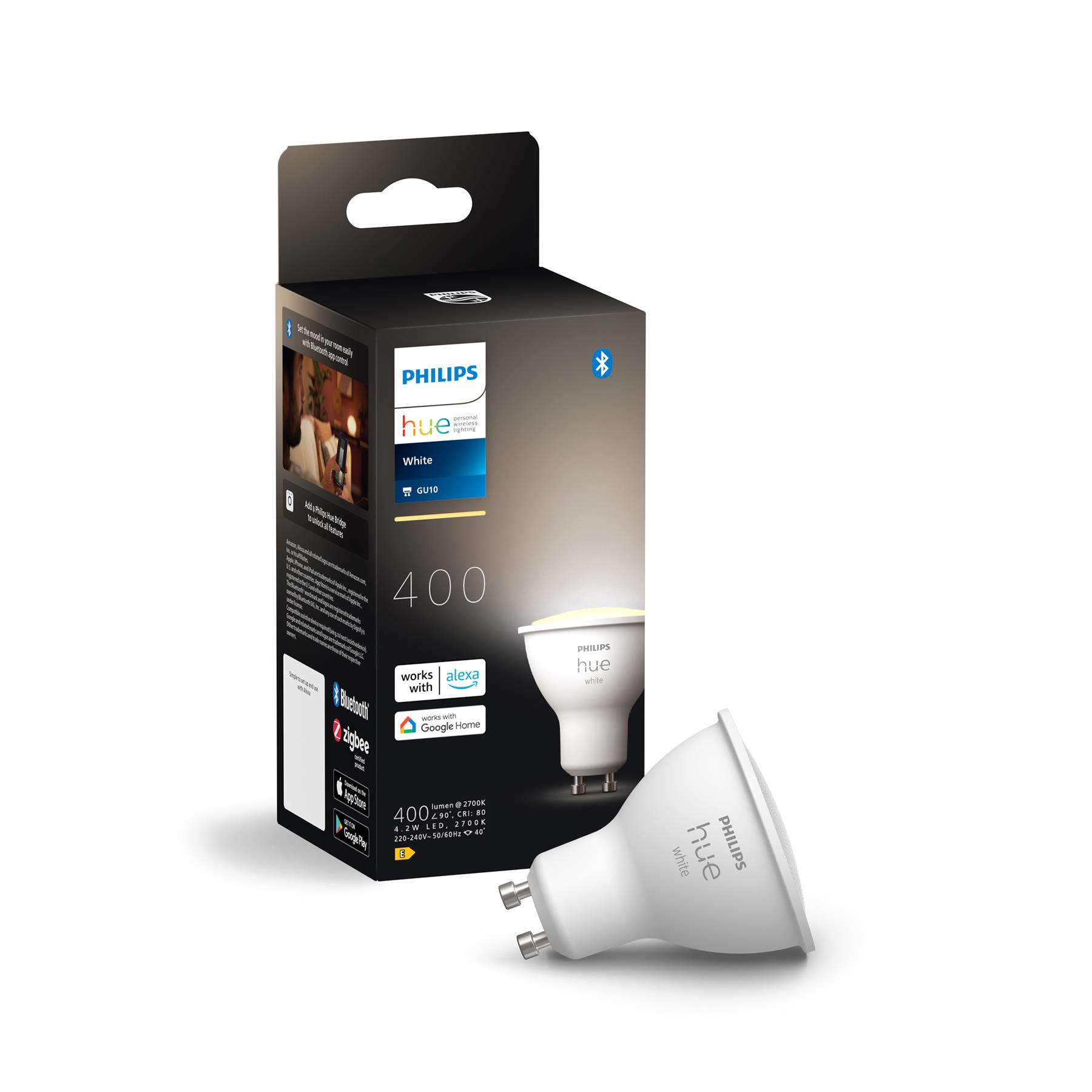 Philips Runner Opbouwspot met Hue White GU10 & Dimmer - Wit