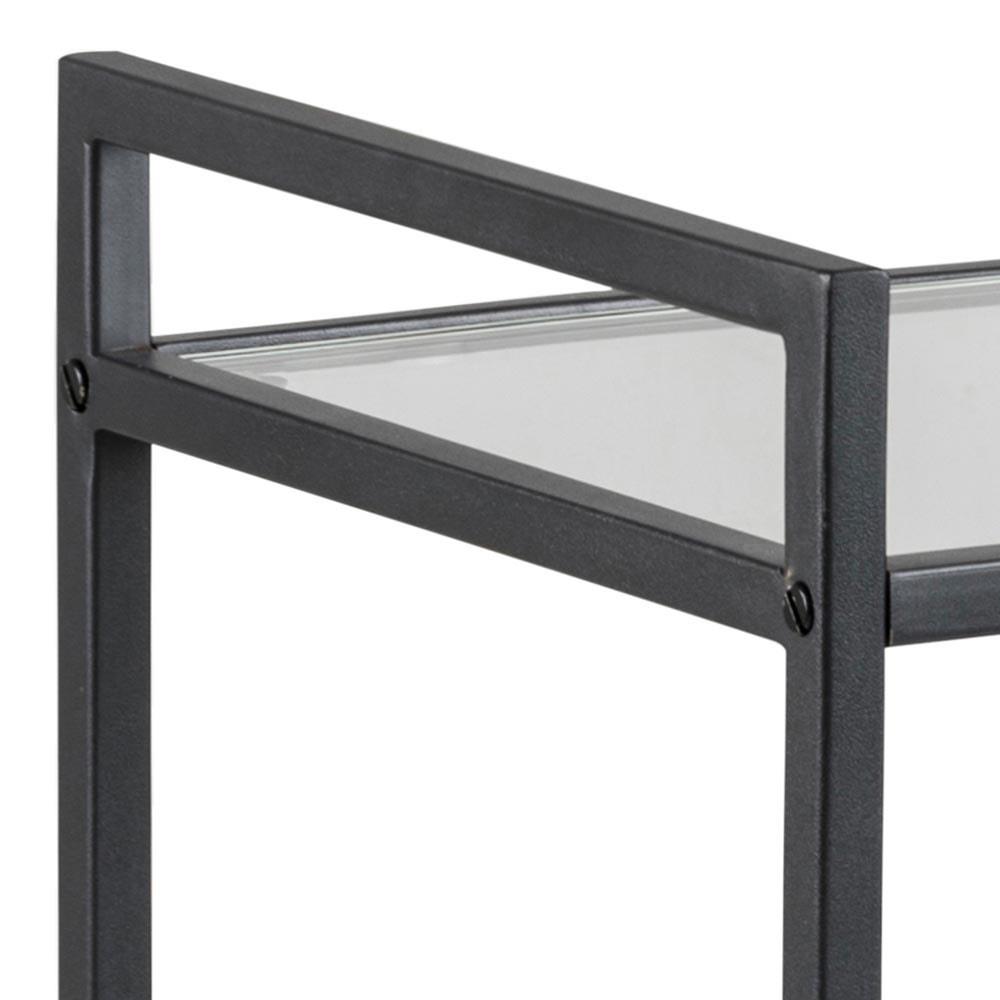 Lisomme Vic houten keuken trolley zwart - 60 x 75 cm