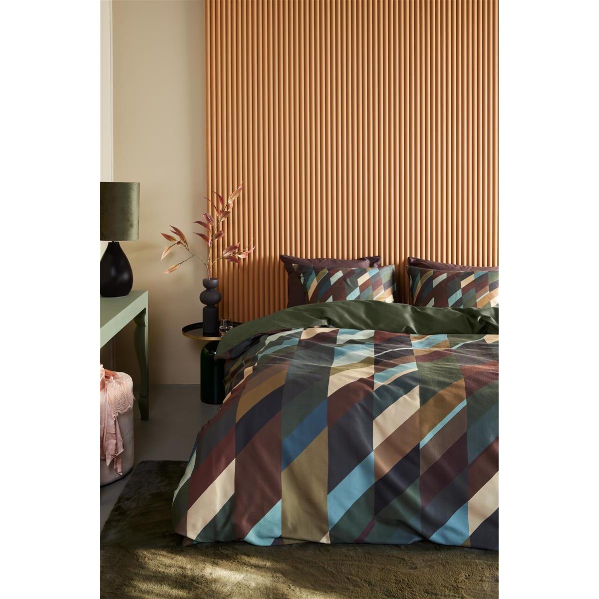 Beddinghouse Roan  dekbedovertrek - 200x200|220 - Olijfgroen