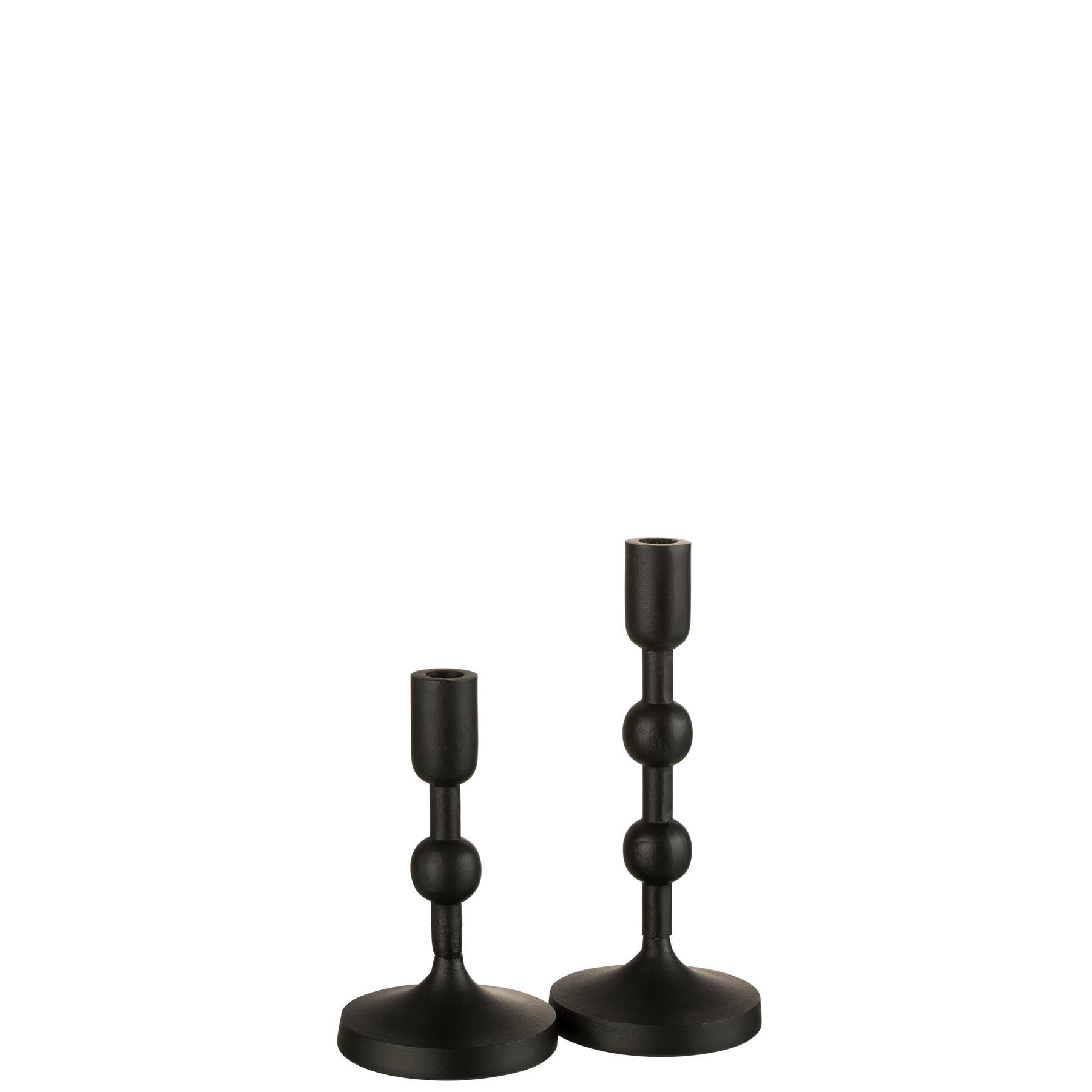 J-Line kandelaar Bollen - aluminium - zwart - large