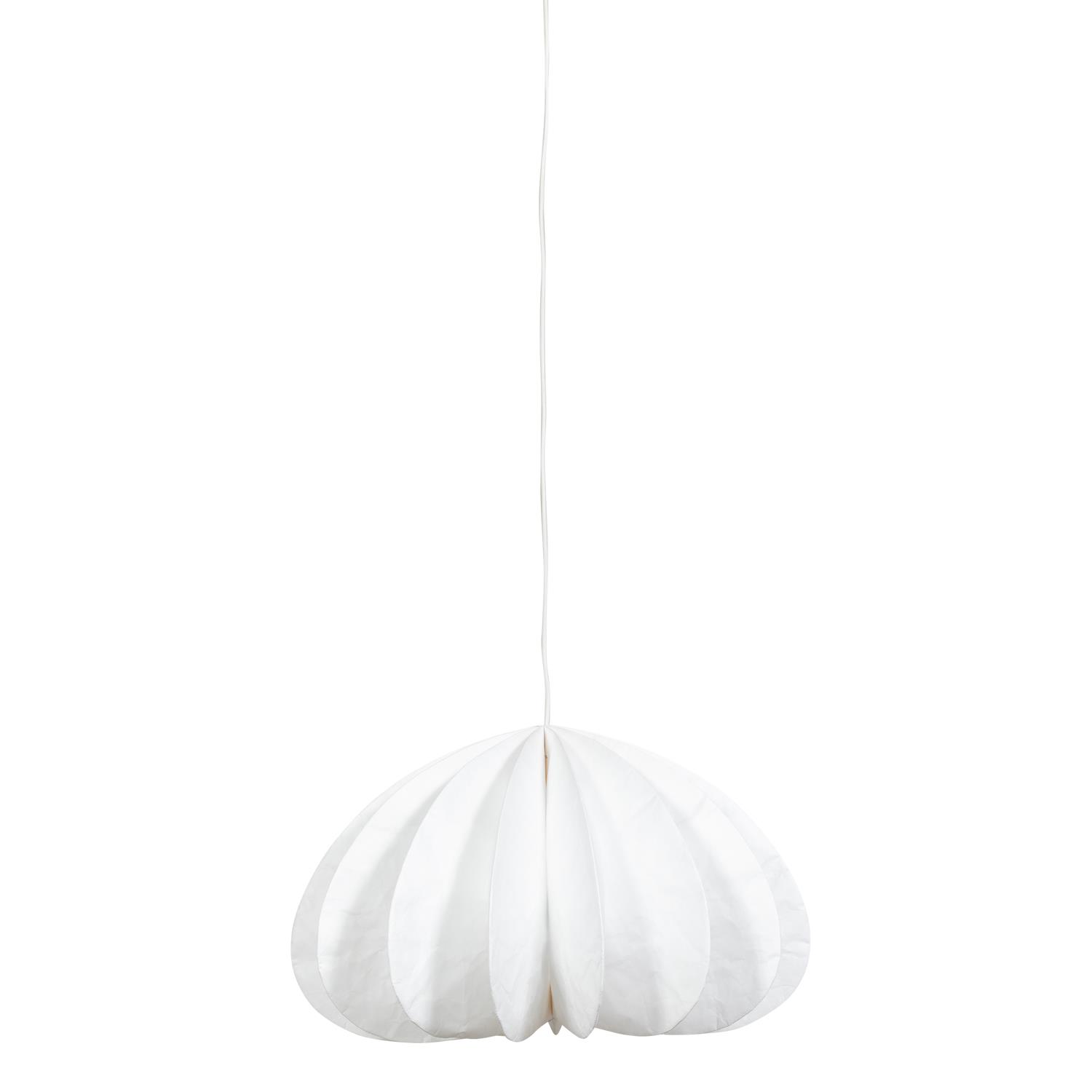 WOOOD Dalia hanglamp - Papier - Wit - 37xØ60 cm