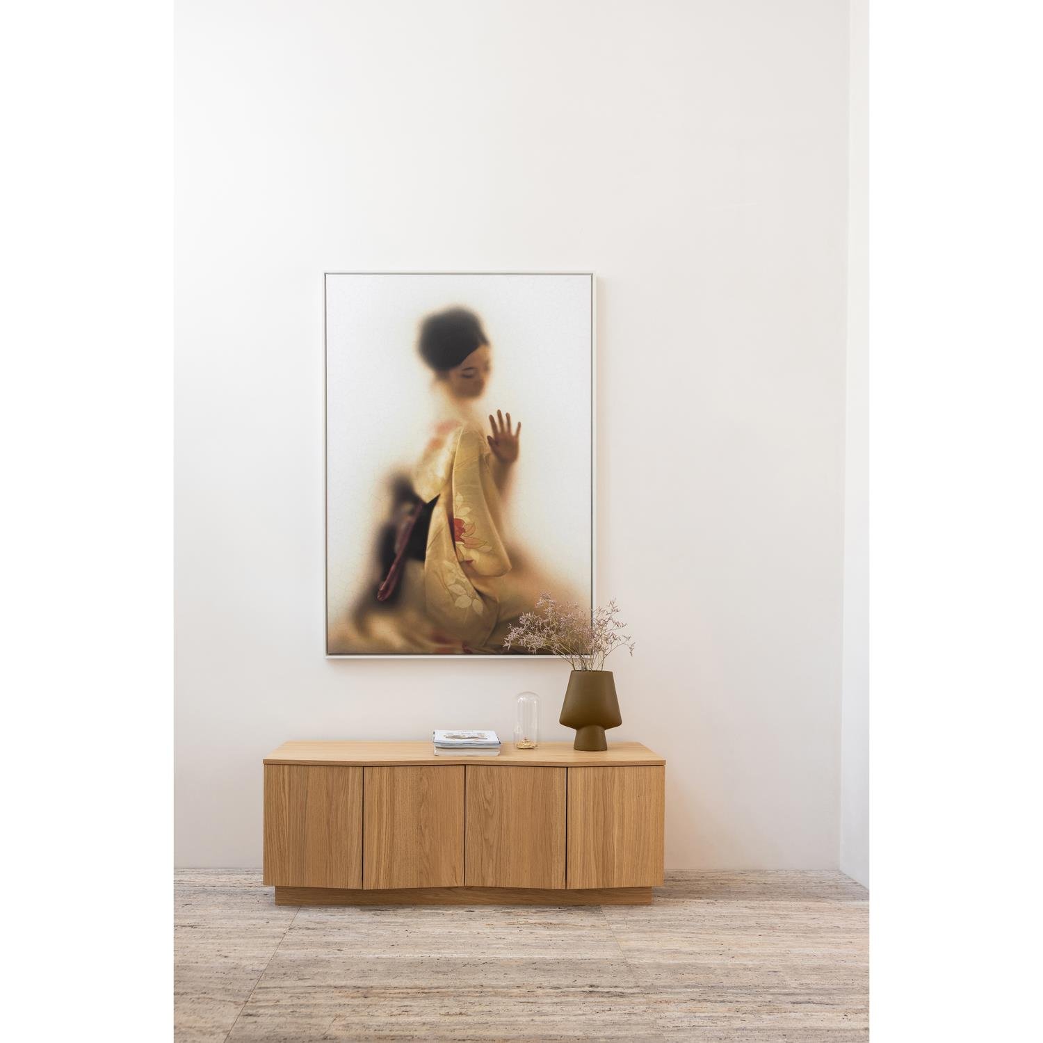 WOOOD Zuma tv-meubel - Push-To-Open - Eiken - Transparant - 52x133x45