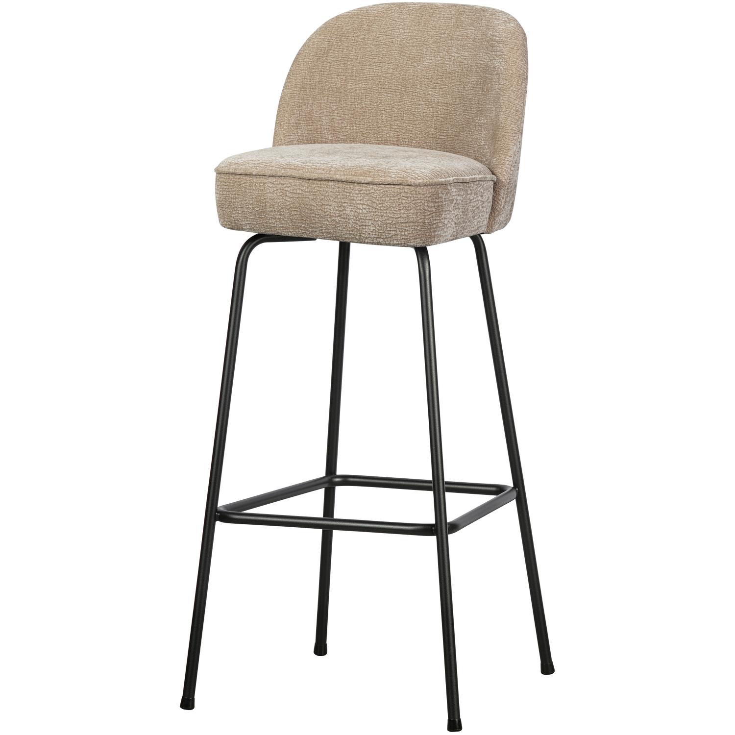 BePureHome Vogue Barkruk H 103 cm - Polyester - Sand