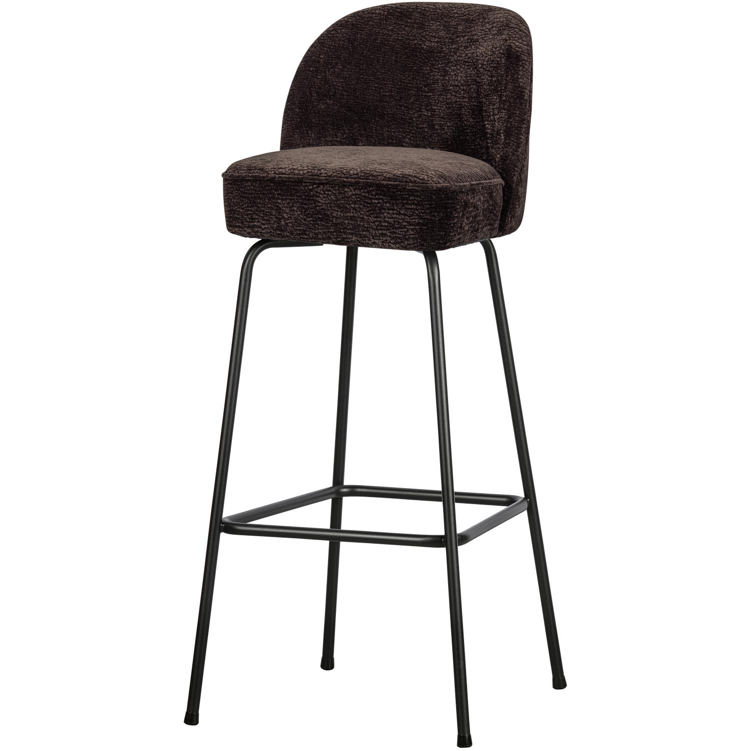 BePureHome Vogue Barkruk H 103 cm - Polyester - Dark Brown