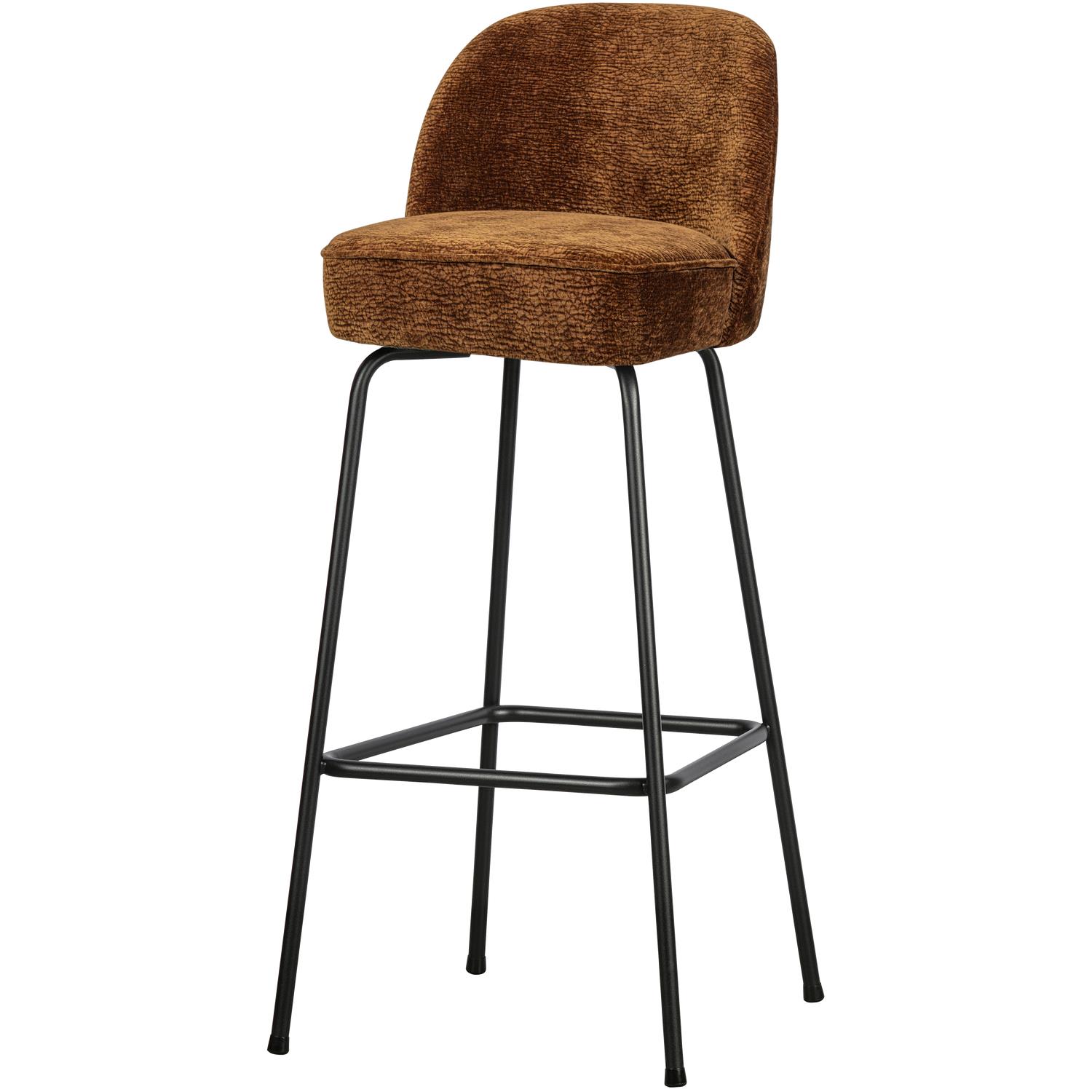 BePureHome Vogue Barkruk H 103 cm - Polyester - Mid Brown