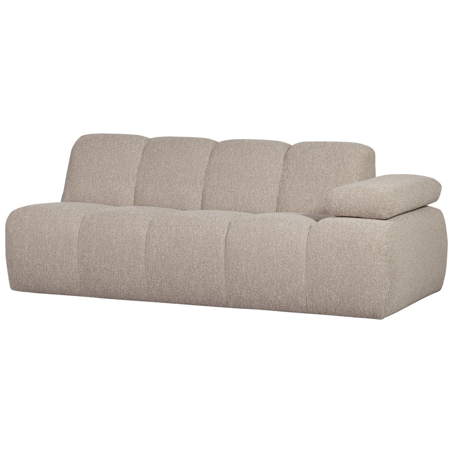 WOOOD Mojo 2-Zits Bank Met Arm Rechts - Bouclé - Beige - 74x200x97