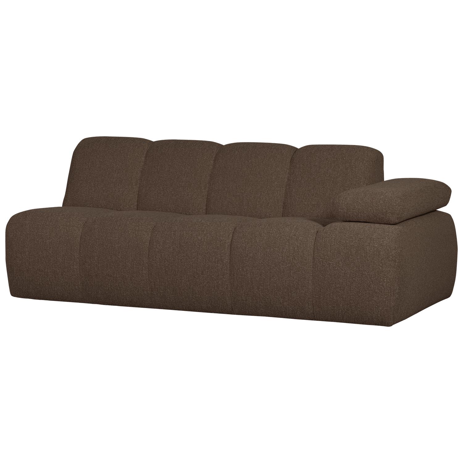 WOOOD Mojo 2-Zits Bank Met Arm Rechts - Bouclé - Bruin - 74x200x97